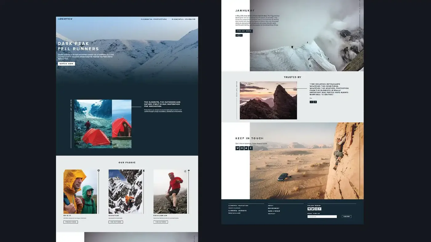 Pertex Website Homepage